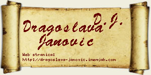 Dragoslava Janović vizit kartica